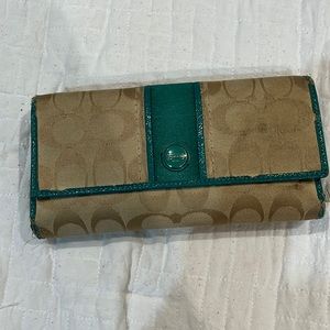 Coach Wallet with Check Billfold-Seen better days